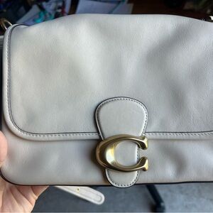 Coach Tabby 4823 Soft Leather Crossbody Handbag White/Cream Excellent Condition